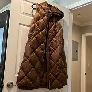MaxMara Brown Quilted Puffer Vest